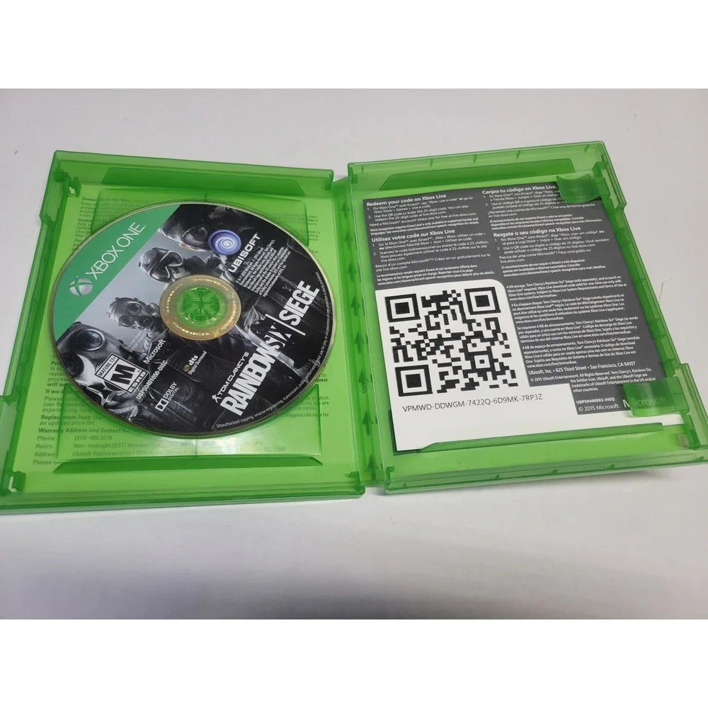 Tom Clancy's Rainbow Six Siege Microsoft Xbox One 2015 Tactical Shooter FPS Disc